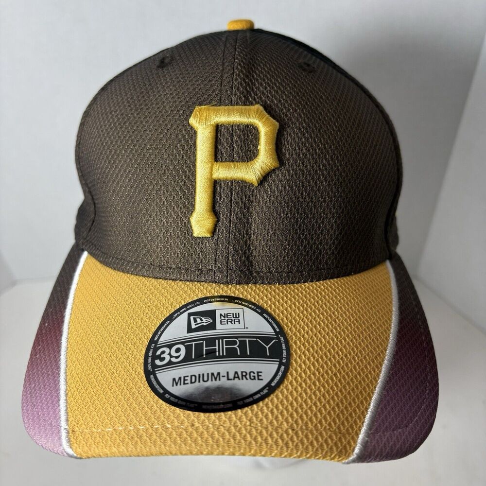 New Era 39Thirty Hat Cap Pittsburgh Pirates Black Brown Adult Medium Large C2